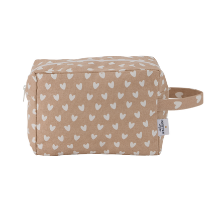 Trousse de toilette cœurs - Nougat